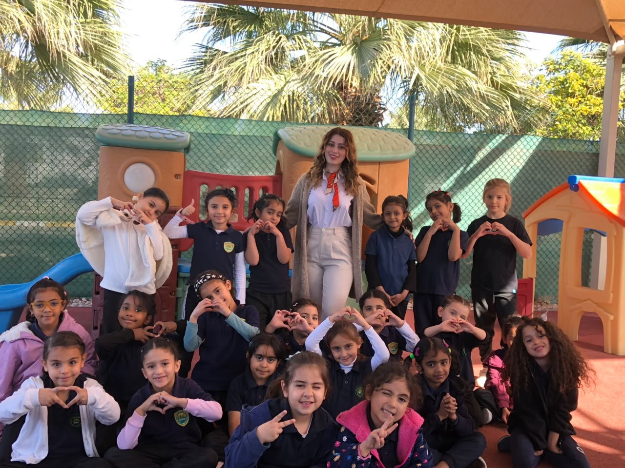Ms. Elissar with her class