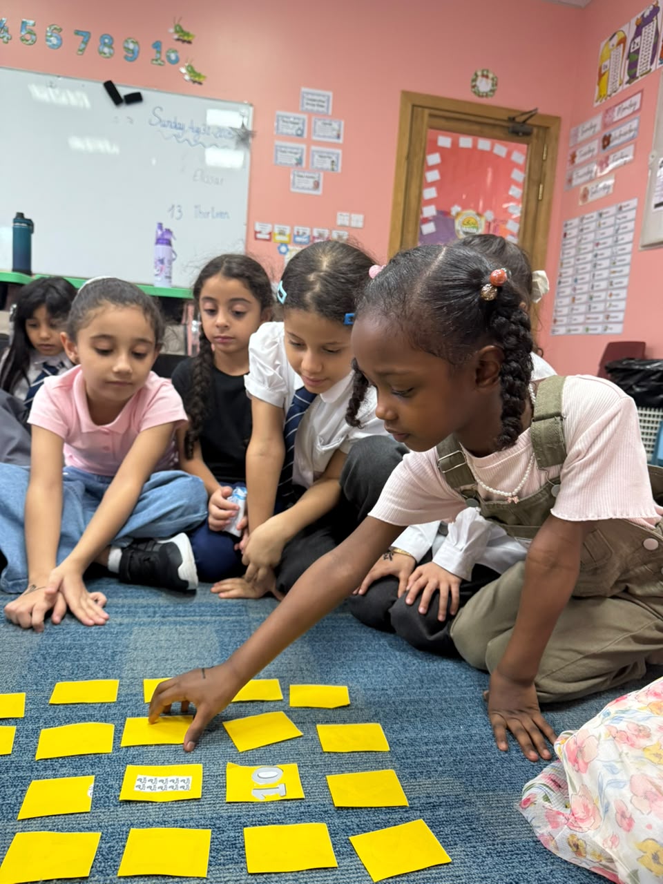 Hands-on math game with Ms. Elissar