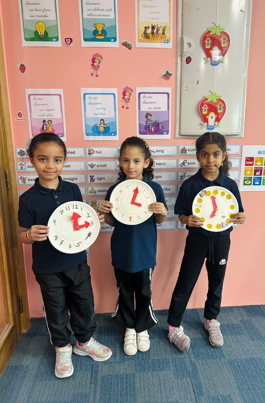 Student proudly showing their work
